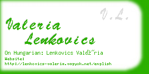valeria lenkovics business card